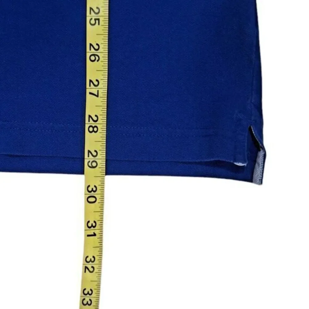 Banana Republic Polo Short Sleeve For Men Classic Cut Size L Royal Blue Embroide